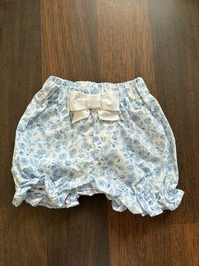 The Beaufort Bonnet Company Blue Floral Bow Bloomers